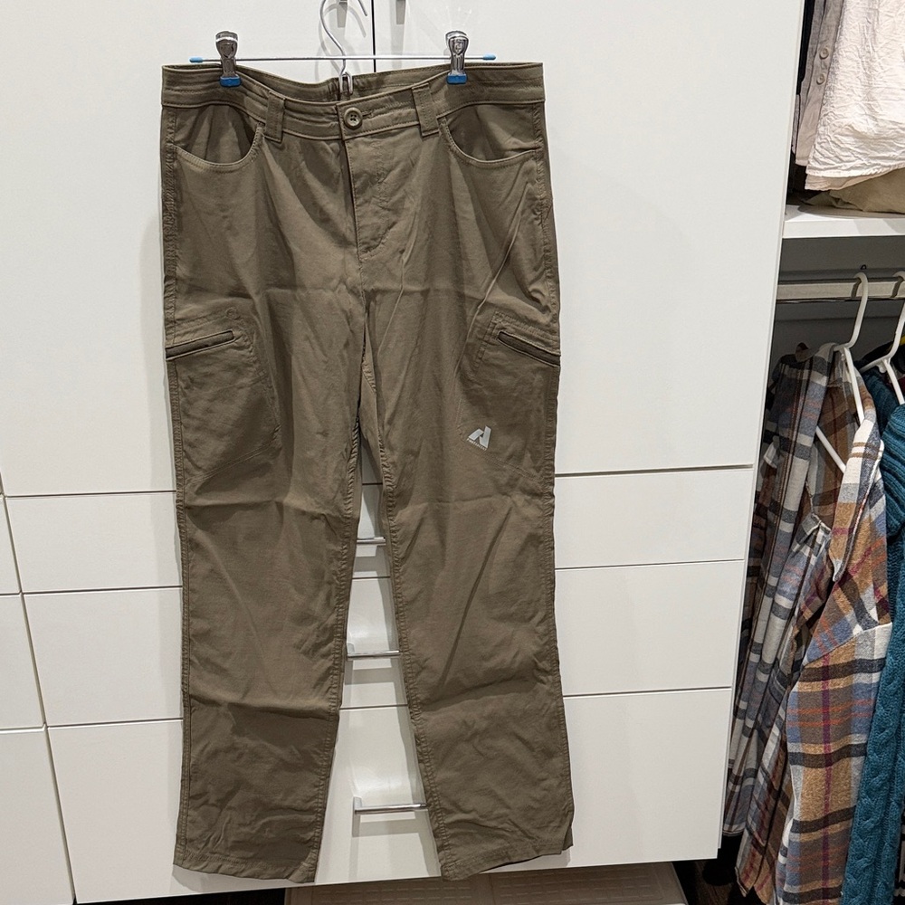 Eddie Bauer Women's Straight Leg Pants - Olive. FirstAscent line size 12